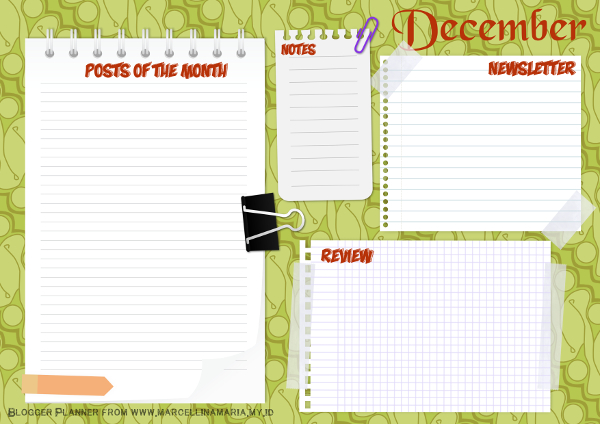 batik blogger planner