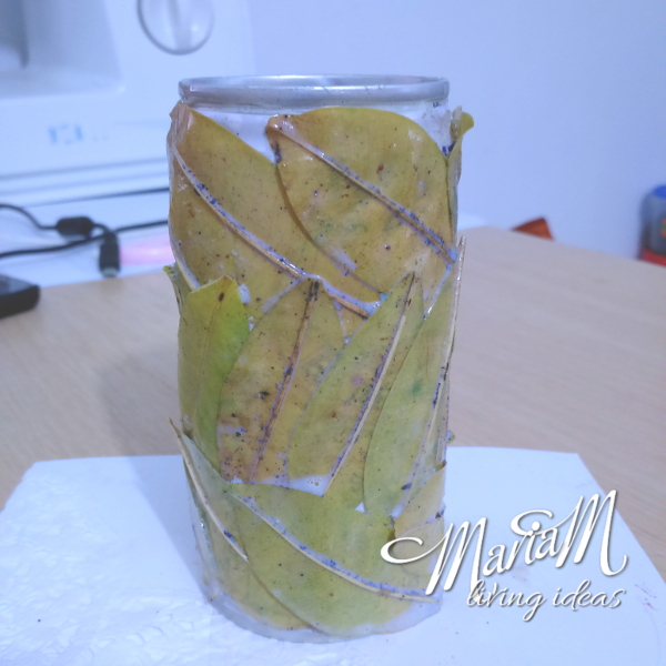 pencil holder leaves diy 4